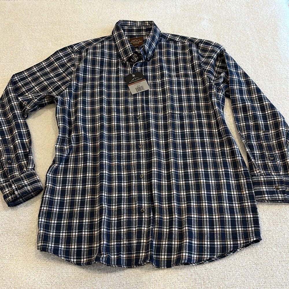 Big and Tall XLT blue Plaid flannel, NWT!